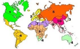 Ten World Regions